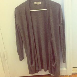 Long gray cardigan